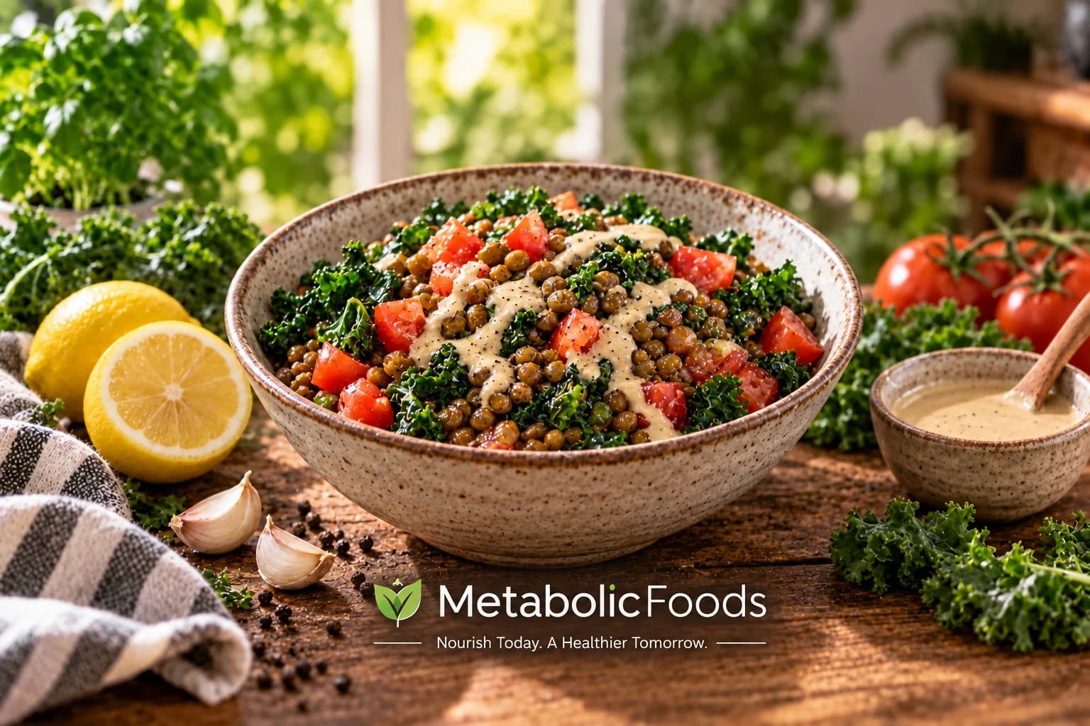 High-Fiber Lentil & Greens Bowl