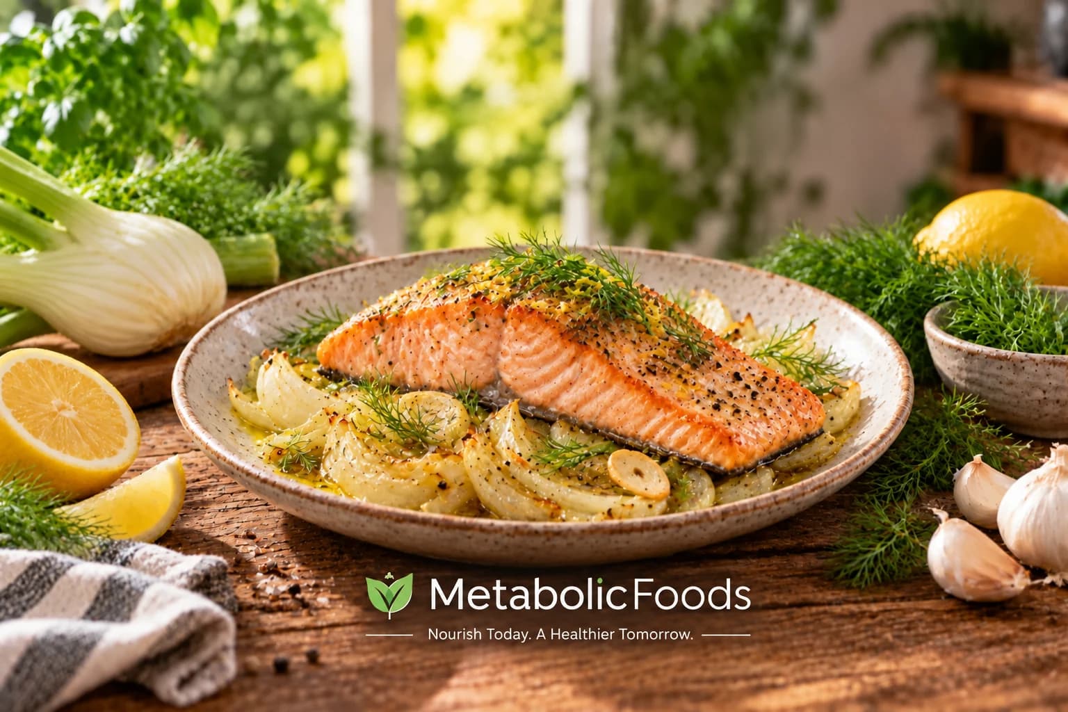 Slow-Roasted Salmon with Fennel